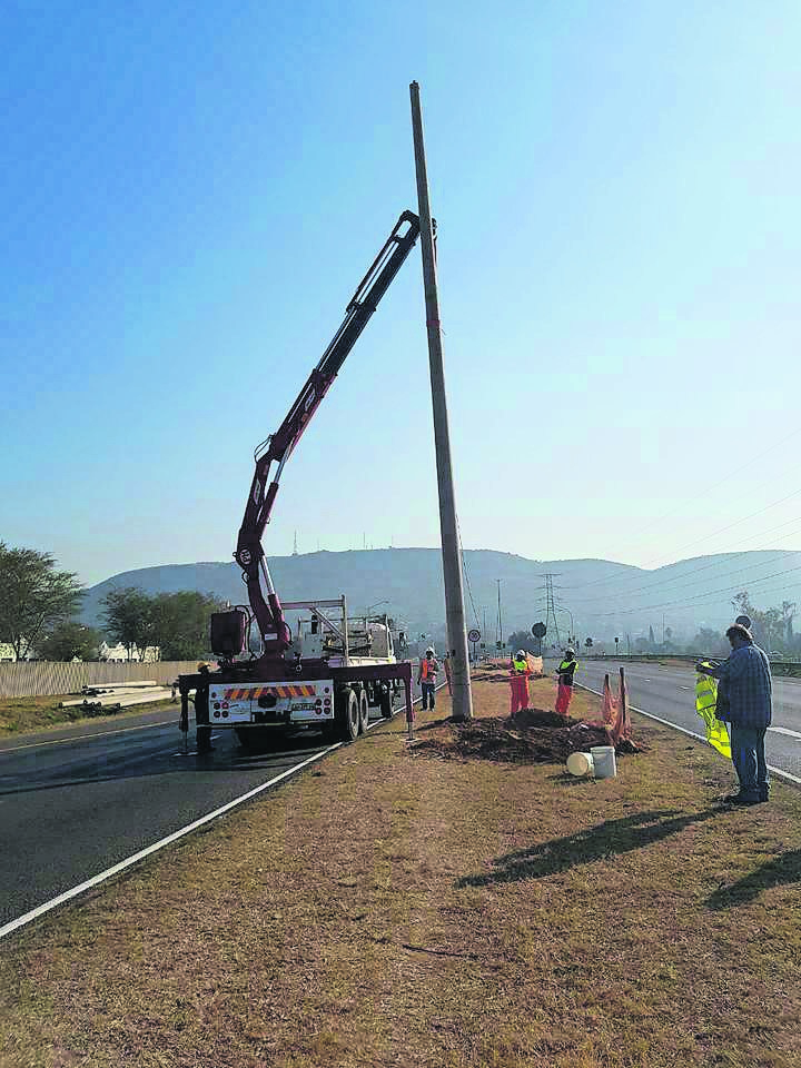 Betonlamppale kom op in Pretoria om diewe te fnuik